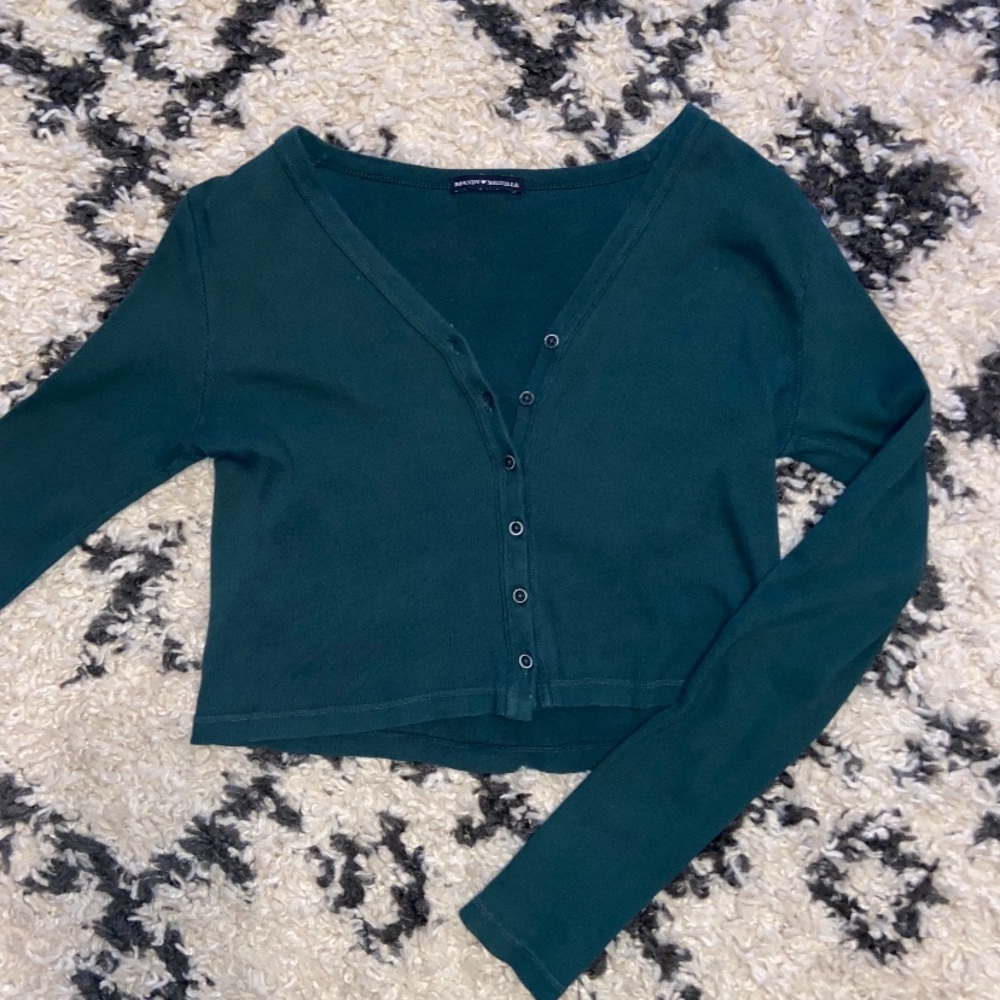 Forest green brandy top